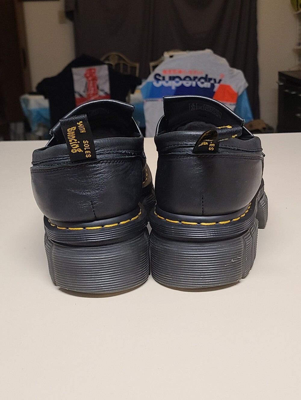 Dr. Martens Audrick Nappa Lux leather chunky platform loafers size 10 - Picture 6 of 9